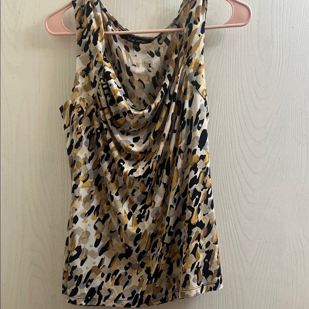 Elegant Abstract Print Tank Top